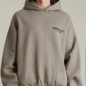 Essentials fear of god dark oatmeal grey hoodie new inn bag xl fit like xl